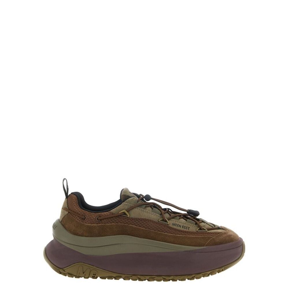 Moon Boot Brown Cowhide Athletic Men's Sneakers